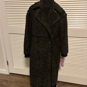 Avec Les Filles Dark Green Teddy Jacket